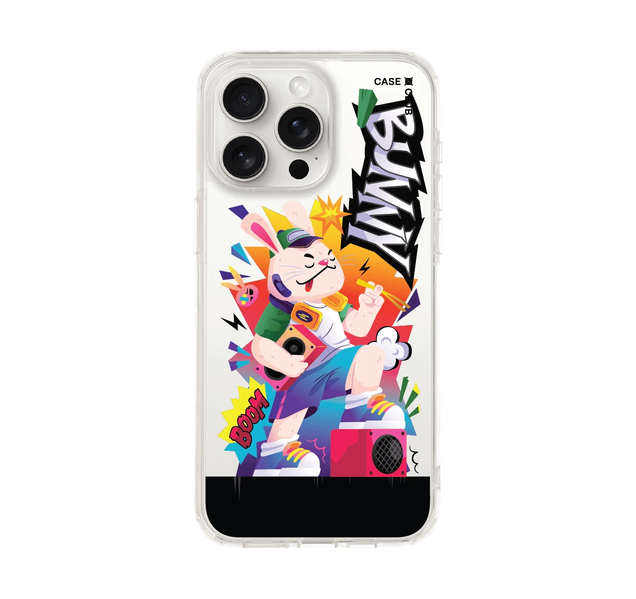 iphone 15 pro max clear case dj bunny